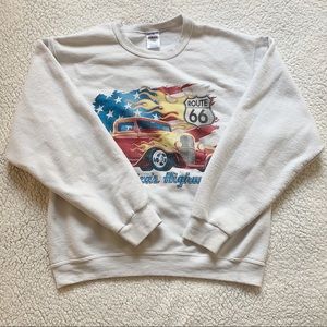 Vintage Route 66 crewneck sweatshirt